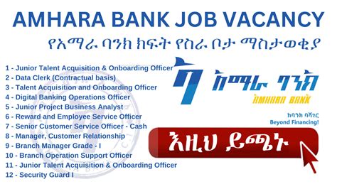 How To Apply Interested and qualified applicants should apply through the CBE career website httpsvacancy. . Amhara bank vacancy 2023 apply online